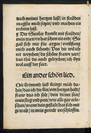 Ein ander schön lied. ||