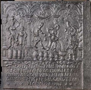 Ofenplatte: Das Ölwunder des Elias