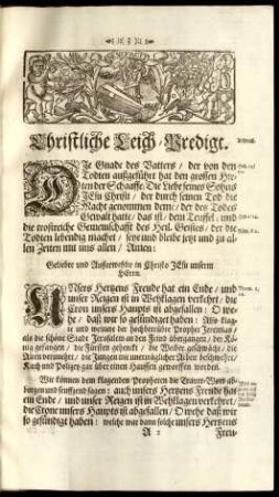 Christliche Leich-Predigt