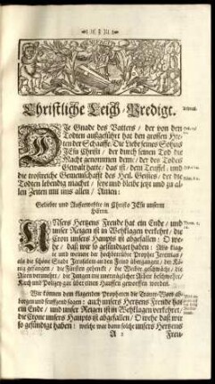 Christliche Leich-Predigt