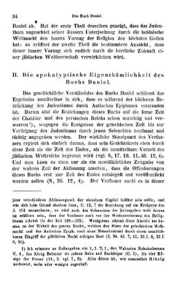 II. Apokalyptische Eigenthümlichkeiten des B. Daniel.