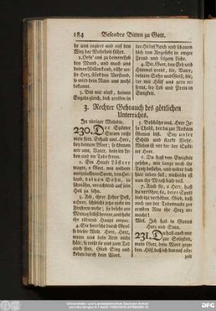 3. Rechter Gebrauch des göttlichen Unterrichts.