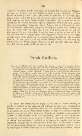 Tweede hoofdstuk. De prins vajn Madura doet ons verzoeken. ...