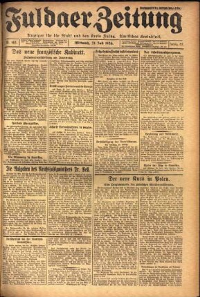 Ausgabe vom Mittwoch, den 21. Juli 1926.