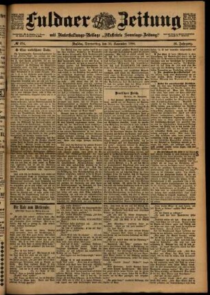 Ausgabe vom Donnerstag, den 30. November 1899.