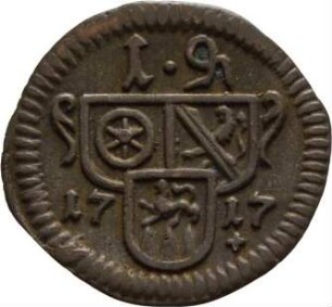 Münze, Pfennig, 1717