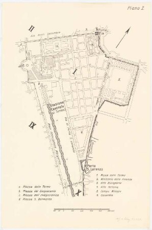 Rom Zum Projekt gehörend: Hermann Jansen, Bebauungsplan der Stadterweiterung: Blatt 1