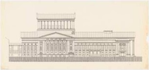 Königliche Oper, Berlin-Tiergarten: Aufriss der Seitenfassade