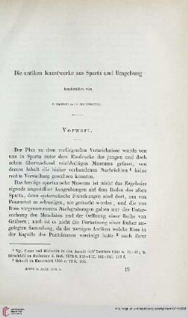 Die antiken Kunstwerke aus Sparta und Umgebung