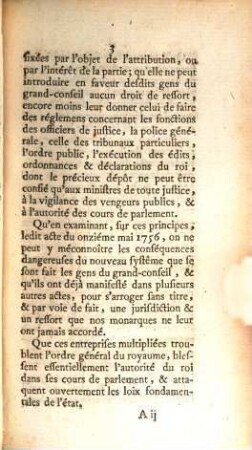 Arrest De Reglement, De La Cour De Parlement, Du 7 Juillet 1756 : Extrait Des Registres Du Parlement