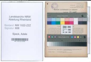 Entnazifizierung Adele Speck , geb. 01.02.1901 (Haendlerin)