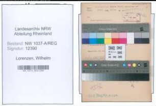 Entnazifizierung Wilhelm Lorenzen , geb. 12.04.1896 (Ingenieur)
