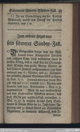 Zum andern folget nun sein schwerer Sünden-Fall