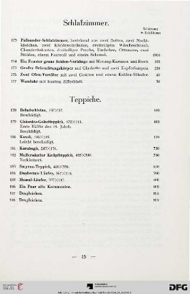 Teppiche (Nr. 178-188)
