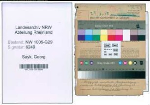Entnazifizierung Georg Sayk , geb. 14.08.1906 (Reichsbahnwerkfuehrer)