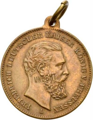 Jeton von H. Schaal mit einer Imitation der Münzen von Kaiser Friedrich III.