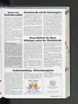 Neues Wohnen für ältere Mitbürger neben der Martinistraße