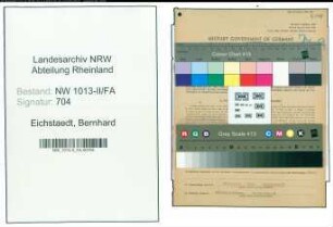 Entnazifizierung Bernhard Eichstaedt , geb. 10.01.1887 (Gaertner)