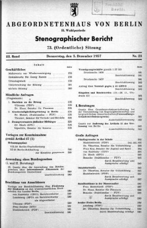 Nr. 23 (73), 5. Dezember 1957