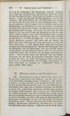 II. Materia medica und Toxikologie.