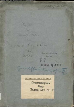 Zivilstandsregister der Mairie Ledde (Heiraten 1812). (Gemeinde: Ledde, Kreis Tecklenburg)