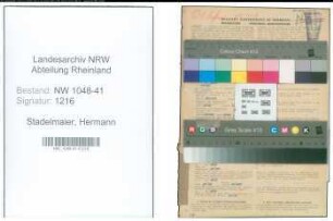 Entnazifizierung Hermann Stadelmaier , geb. 13.05.1917 (Metalldruecker)
