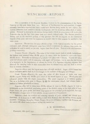 Wenchow report