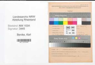 Entnazifizierung Karl Benike , geb. 26.01.1915 (Hauptfeldwebel)