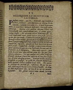 Alloquium Ad Benevolum Lectorem.