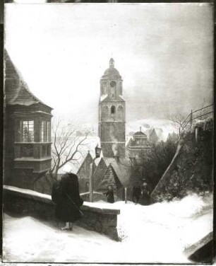 Christtagsmorgen : Christtagsmorgen, Öl auf Leinwand ; 71 x 59 cm von Ernst Ferdinand Oehme, 1854