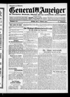 General-Anzeiger für Oberhausen, Sterkrade, Osterfeld und das nordwestliche Industriegebiet. 1921-1930