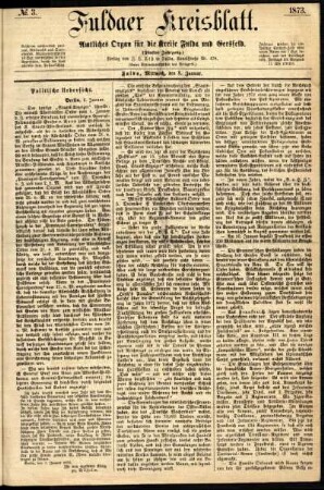 Ausgabe vom Mittwoch, den 08. Januar 1873.