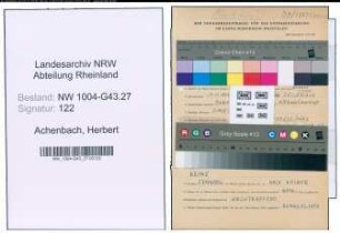 Entnazifizierung Herbert Achenbach , geb. 17.11.1914 ()