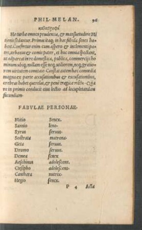 Fabulae Personae.