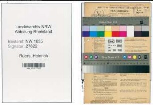 Entnazifizierung Heinrich Ruers , geb. 21.03.1921 ()