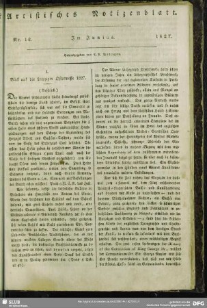 Artistisches Notizenblatt