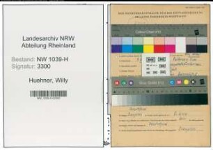 Entnazifizierung Willy Huehner , geb. 09.03.1914 (Arzt)
