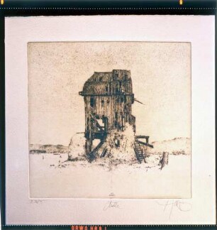 Repro: Radierung "Mühle"