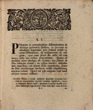 Exercitatio De Religione In Genere Ac Speciatim Natvrali