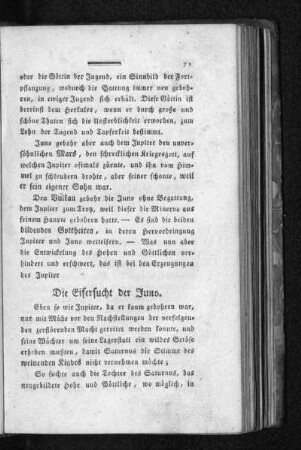 Die Eifersucht der Juno