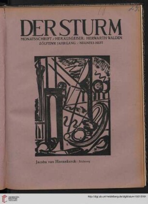 Verlag Der Sturm / Monatsschrift Der Sturm / Bücher