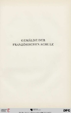 Gemälde der französischen Schule (Nr. 58-66)