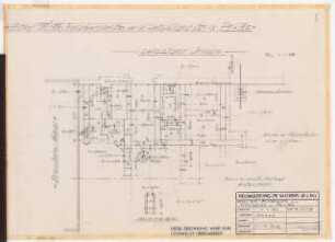 Reichsluftfahrtministerium, Berlin (Vorgängerbauten): ehemaliges Kriegsministerium: Abriss Gebäudeteil Leipziger Straße 5-6: Fundamente Grundriss 1:100