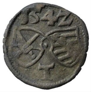 Münze, Pfennig (einseitig), 1542