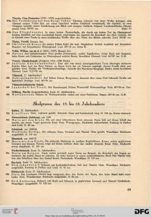 Skulpturen des 15. bis 18. Jahrhunderts (Nr. 502-531)