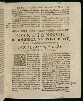 359-369, Concio XXXVIII. in dominica VIIII. post pentecosten