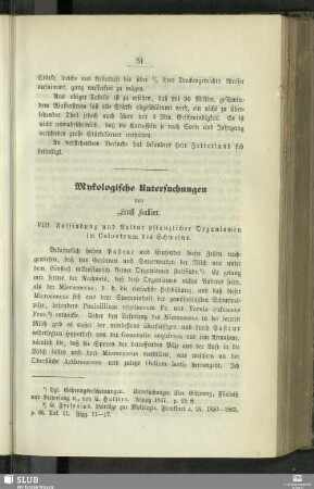 Mykologische Untersuchungen : VIII.