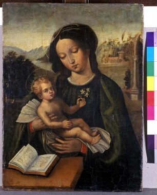 Madonna in Halbfigur mit dem Christuskinde, Folio 00160
