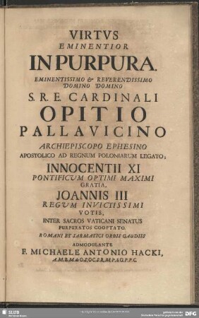 Virtus Eminentior In Purpura