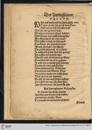 Der Zwinglianer zu Heydelberg